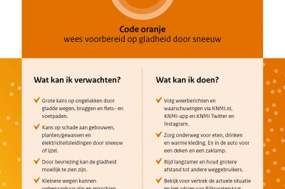 Waarschuwing voor gladheid door sneeuw met tips voor wat te verwachten en te doen.